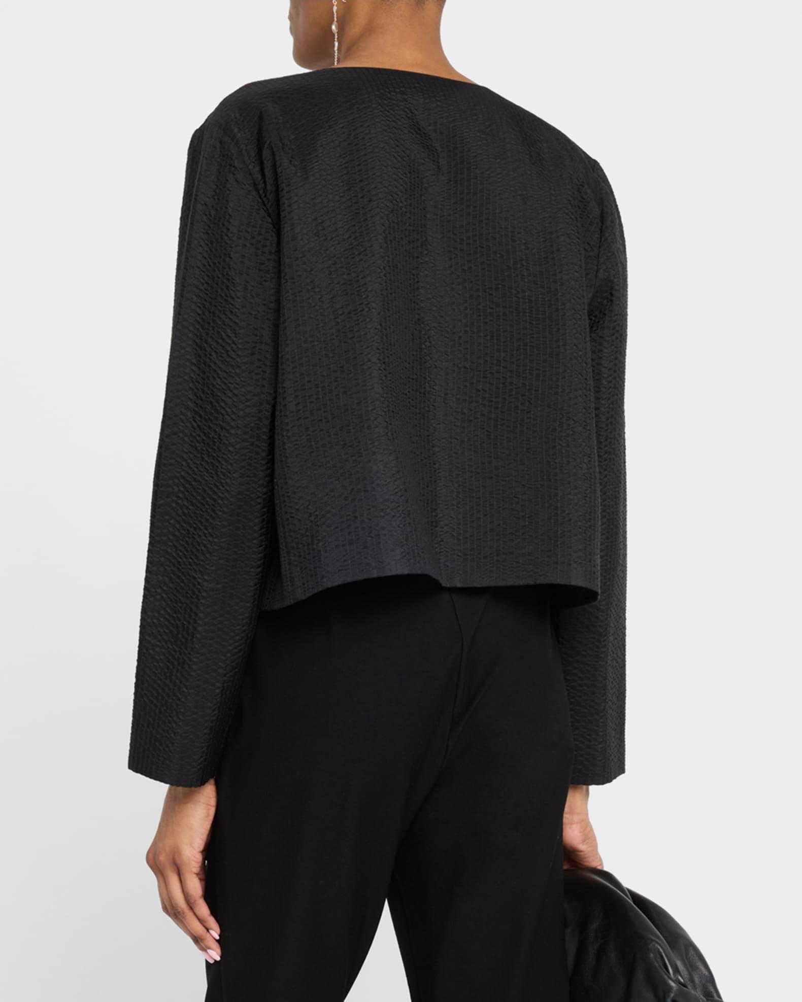 Boxy Quilted Silk Jacket Product Image