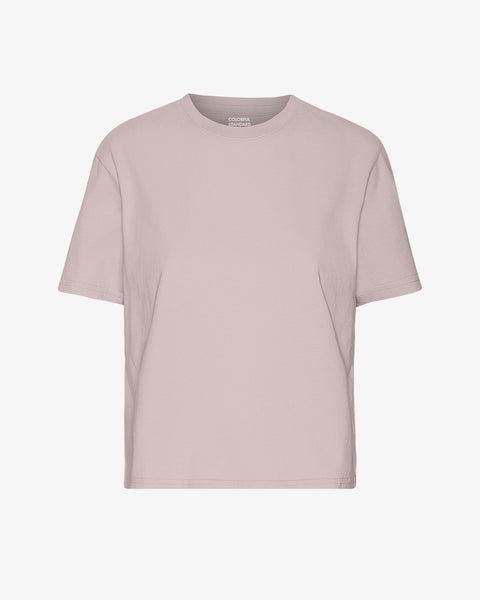 Organic Boxy Crop Tee - Faded Pink Product Image
