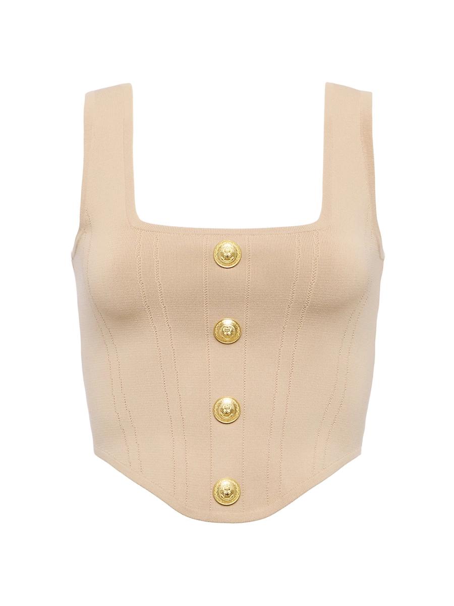Womens Saga Compact-Knit Corset Top Product Image