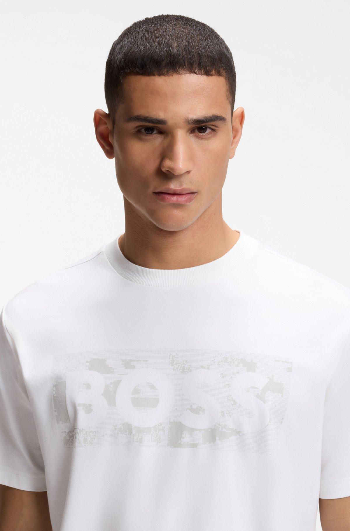 Logo-artwork T-shirt in stretch cotton Product Image