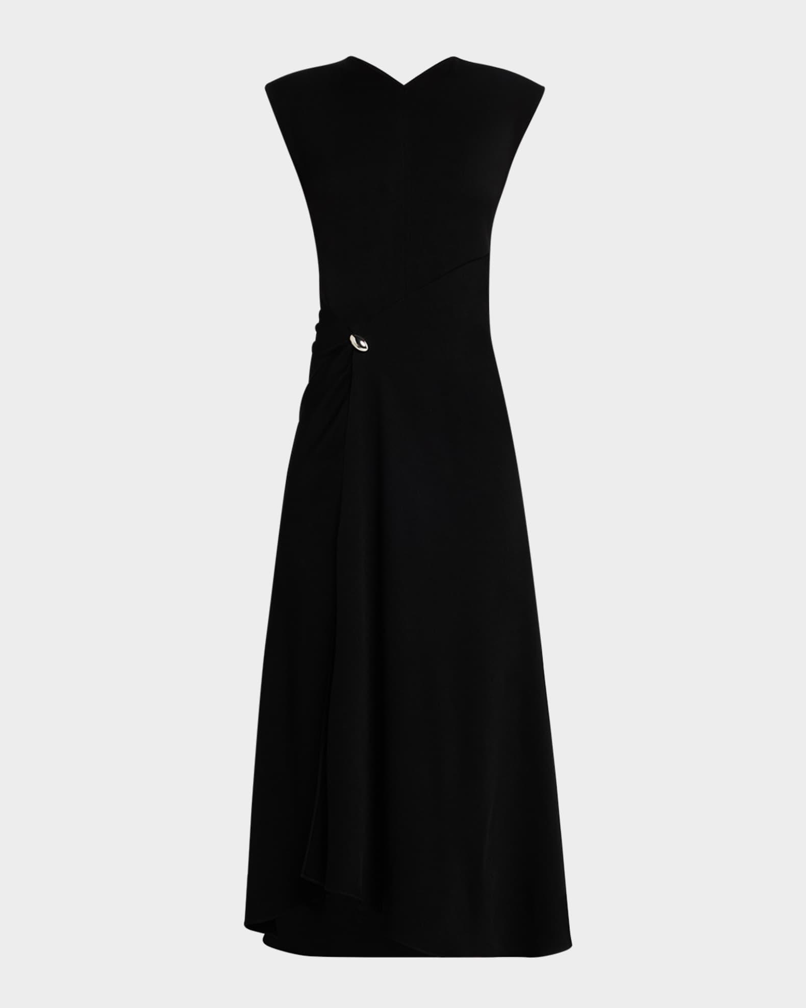 Mary V-Neck A-Line Midi Dress Product Image