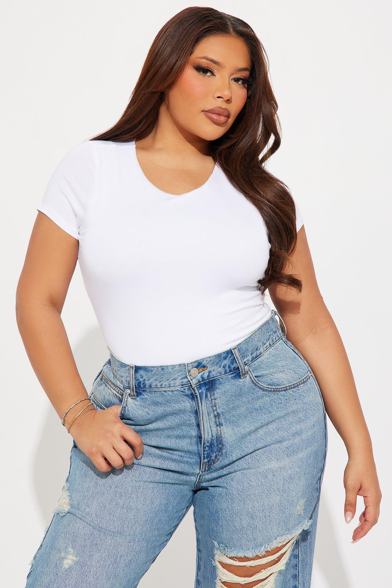 Samara Double Layered Bodysuit - White Product Image