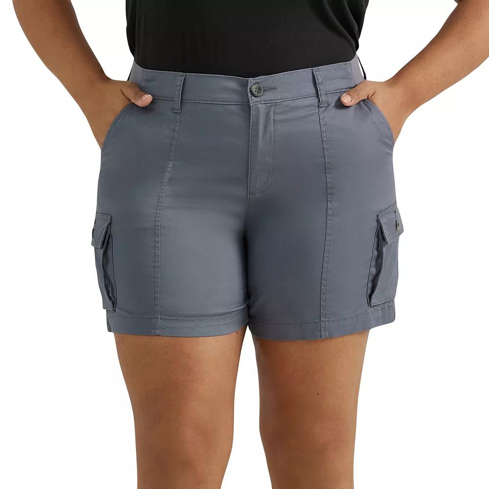Plus Size Lee® Flex To Go Cargo Shorts, Women's, Size: 24 W, Tech Gray Product Image