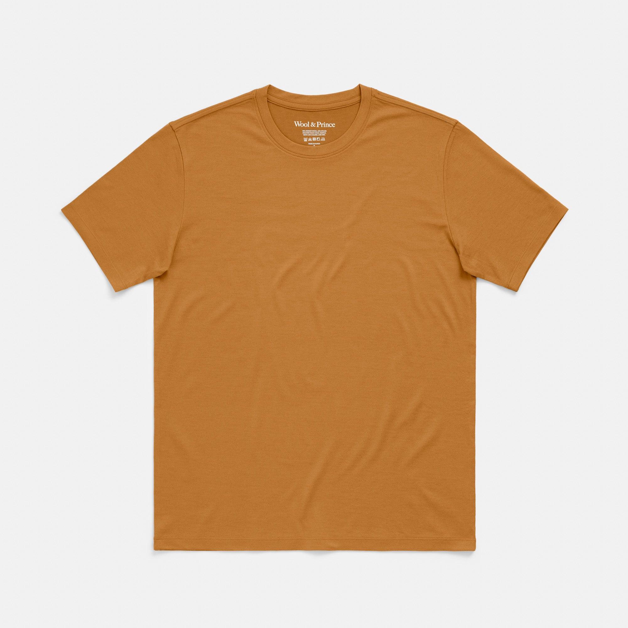 Merino Wool Crew Neck T-Shirt | Rustic Red Product Image