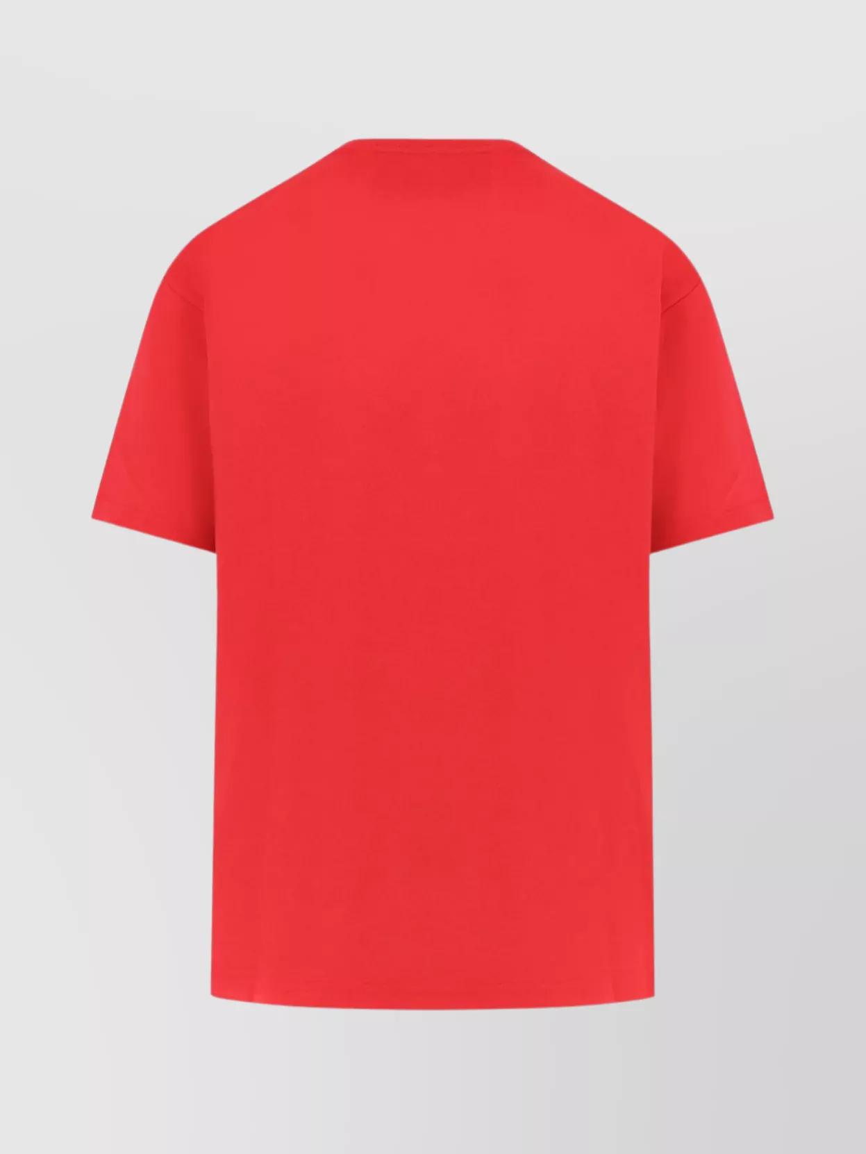 VALENTINO Graphic Print House Cat Crew Neck T-shirt In Red Product Image