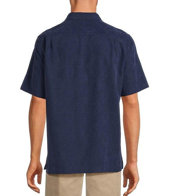 Roundtree & Yorke Short Sleeve Solid Polynosic Jacquard Sport Shirt Product Image