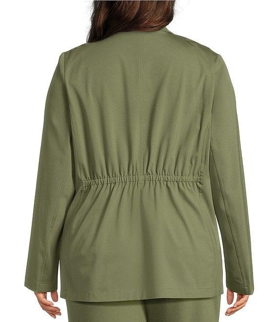 Investments Plus Size Performance Traveler Long Sleeve One Button Notch Lapel Blazer Product Image