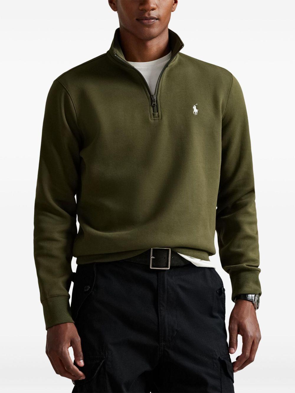 half-zip double-knit sweatshirt  Product Image