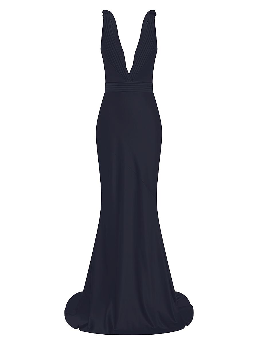 Womens Signature Beloved Sleeveless Satin Gown Product Image