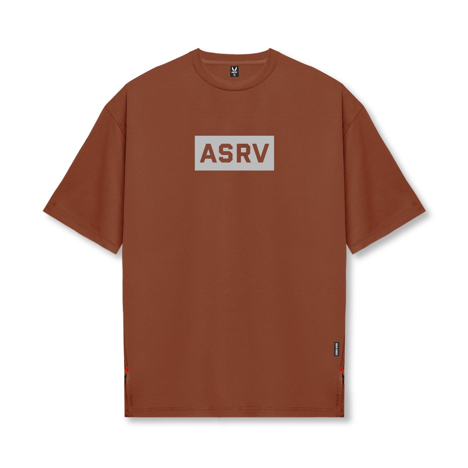 0822. AeroSilver® Oversized Tee - Brick "Box Logo" Male Product Image