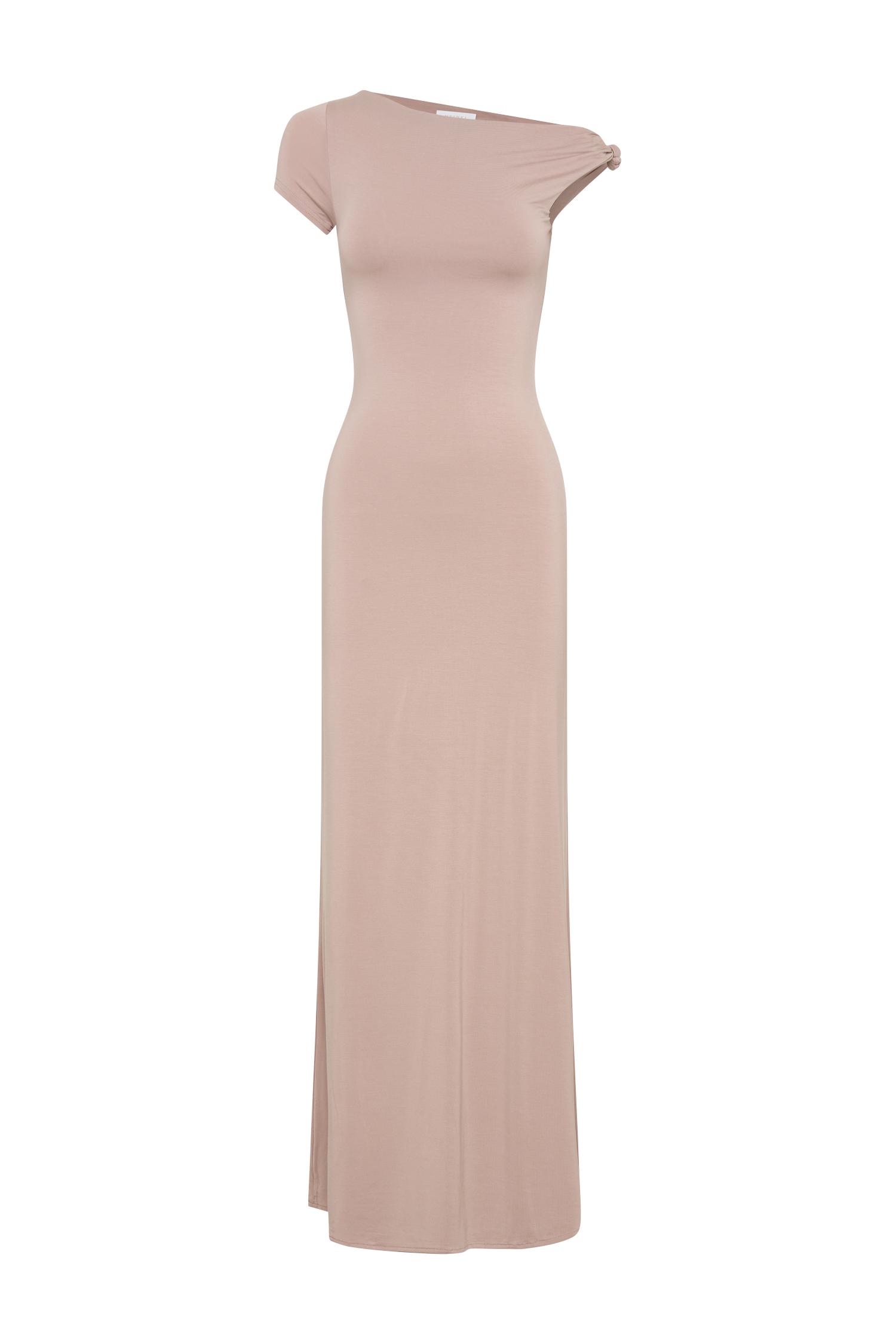 Tamsin Short Sleeve Modal Maxi Dress - Mushroom Product Image