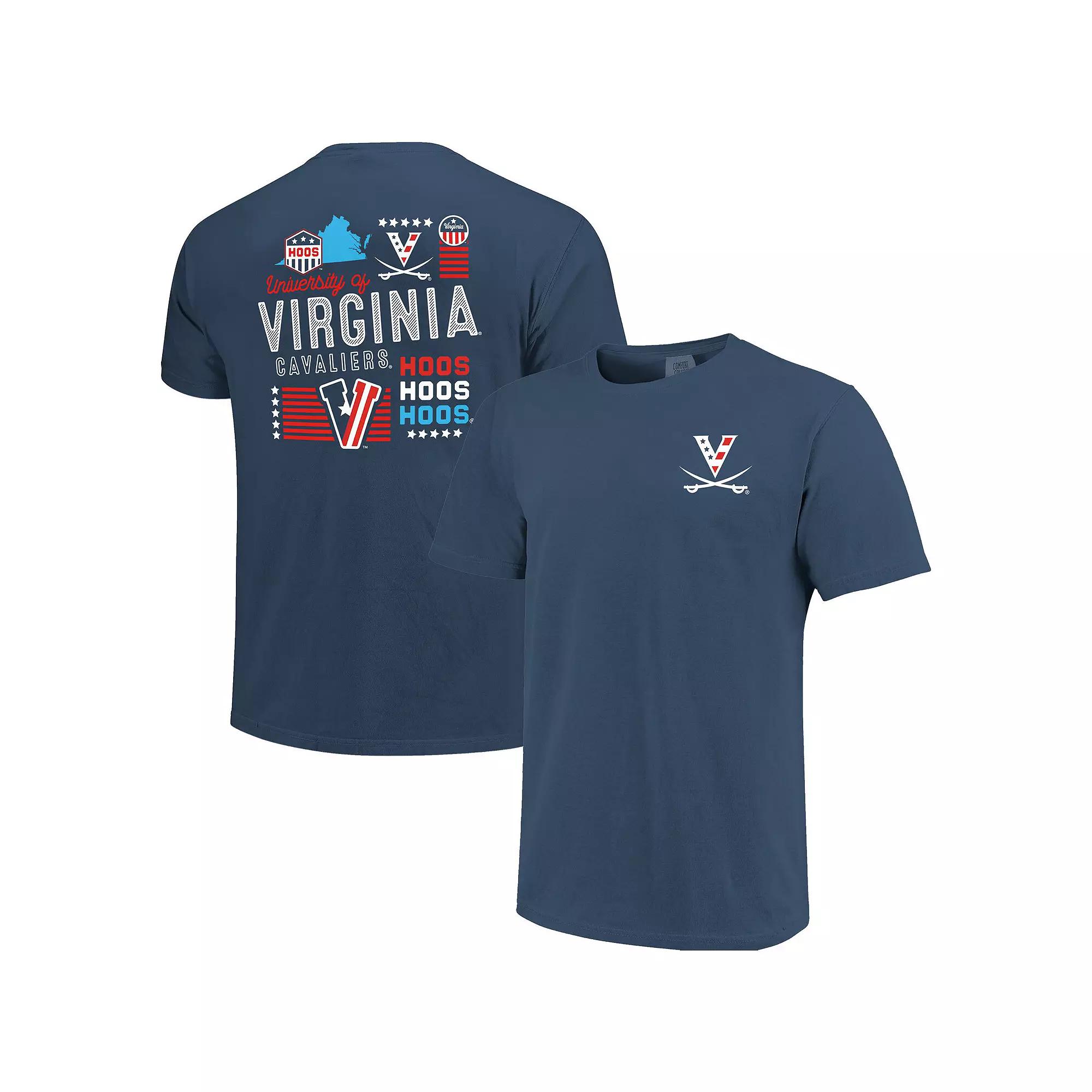 Men's Navy Virginia Cavaliers Red, White & Hoo T-Shirt,  Product Image