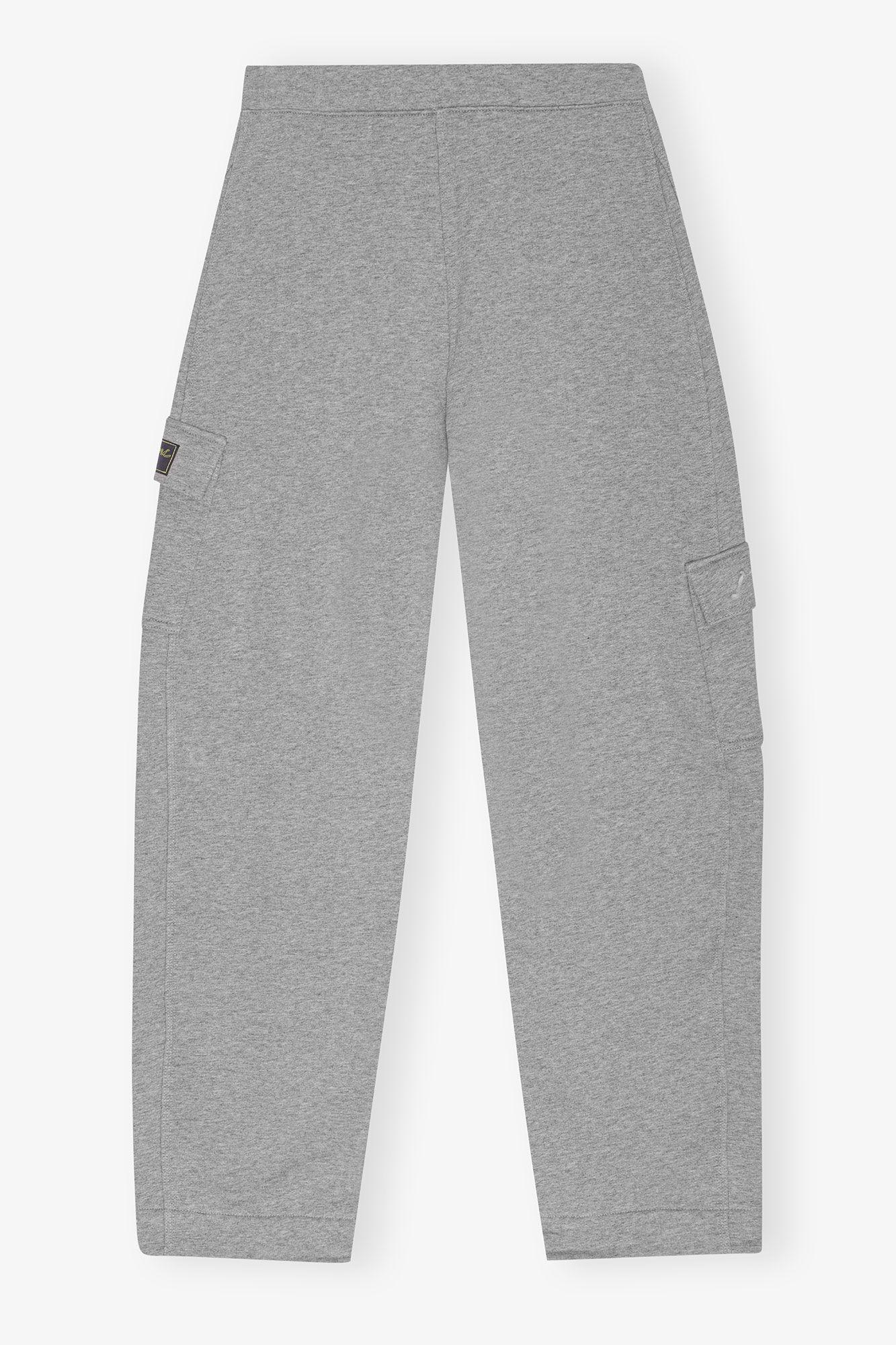 Grey Heavy Terry Curved Pants Product Image