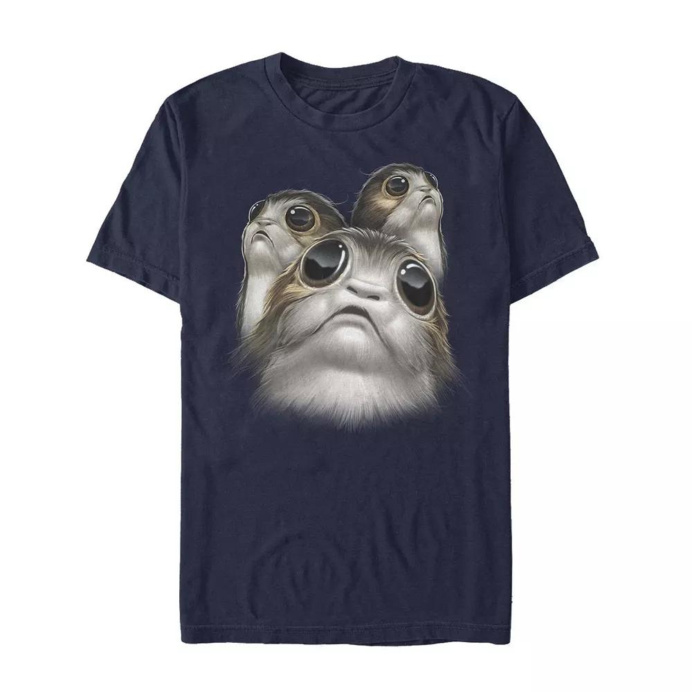 Men's Mens Star Wars Big Face Porgs Tee,  Product Image