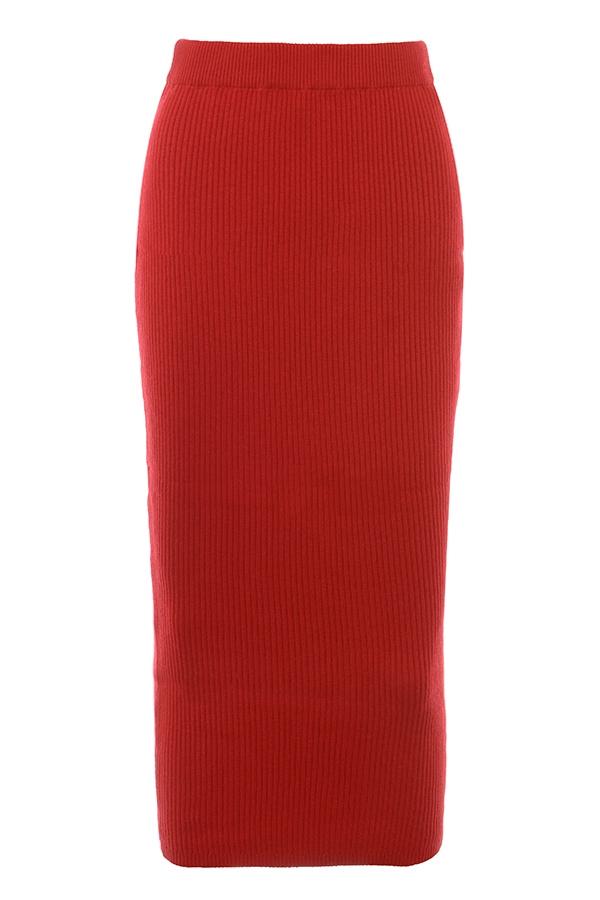 Lourdes  scarlet cashmere blend maxi skirt - sale Product Image