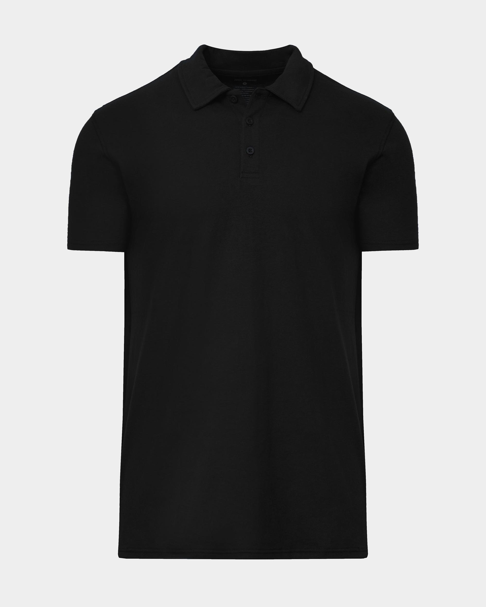 Black Short Sleeve Tall Polo Product Image