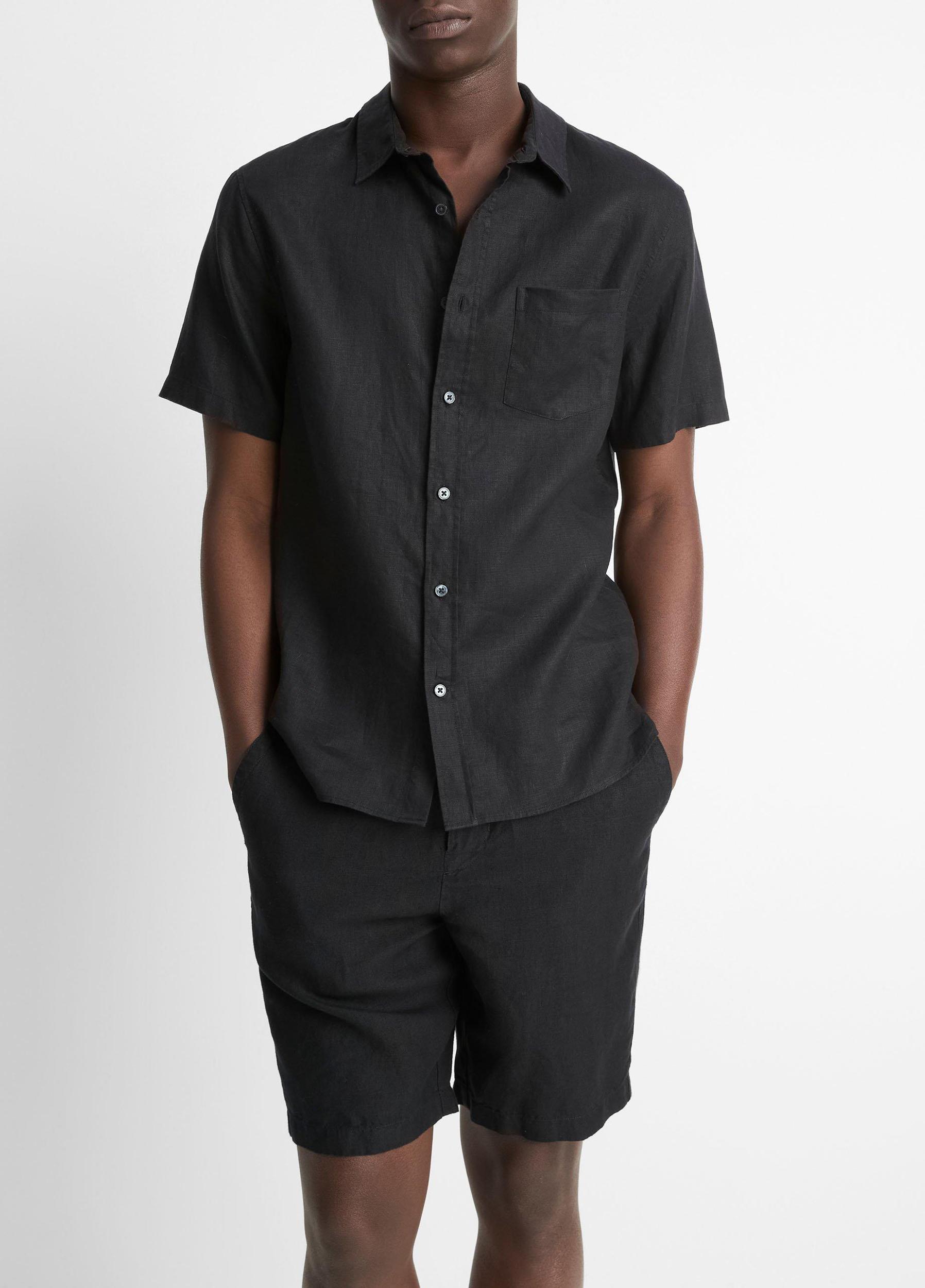 Linen Short-Sleeve Shirt Product Image