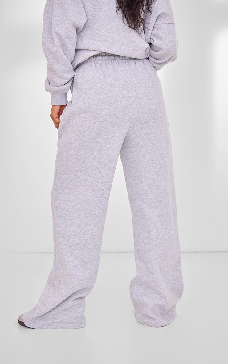 PLT SPORT Ash Grey Embroidered Drawstring Waist Wide Leg Sweatpants Product Image