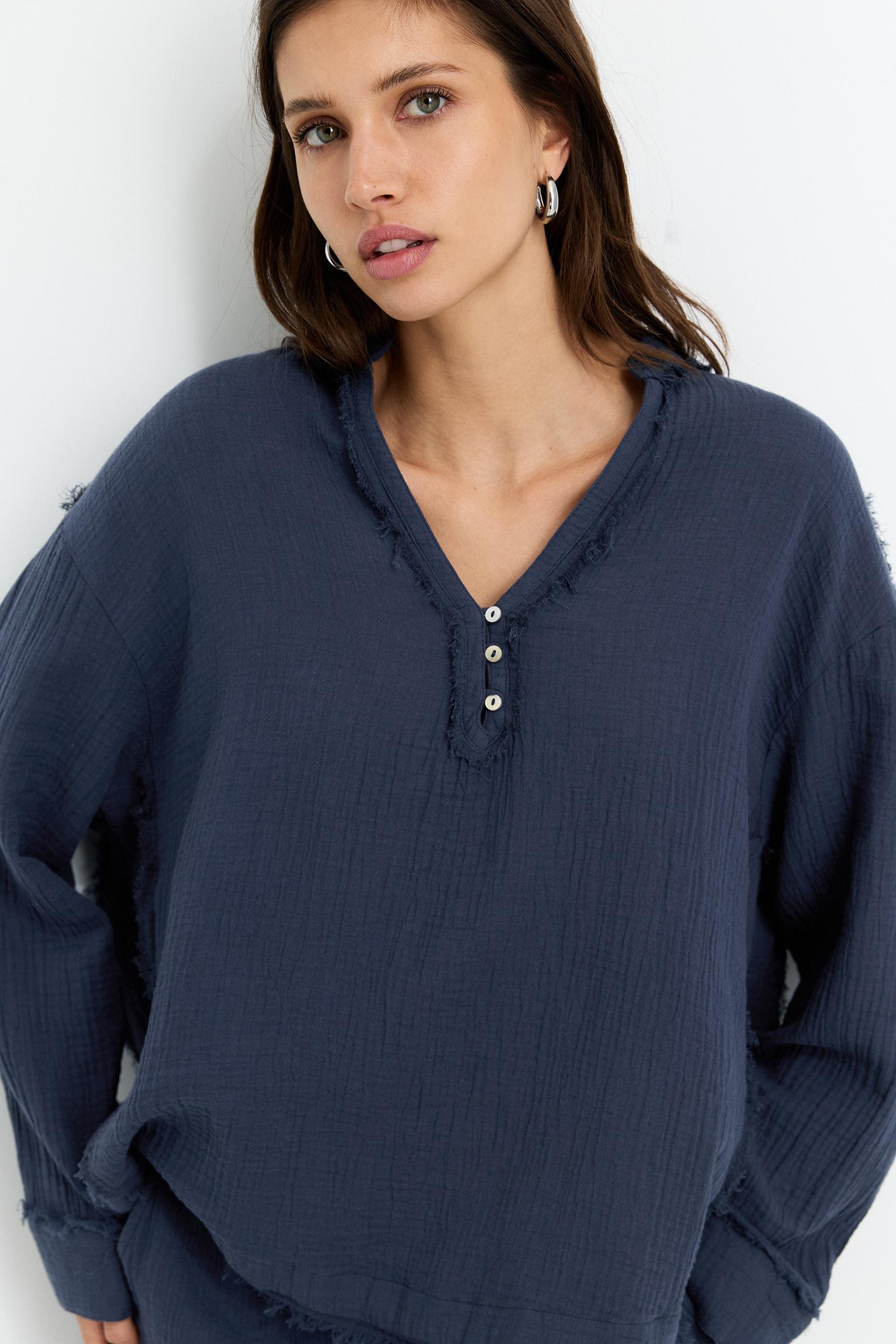 Oversize crepe shirt Product Image