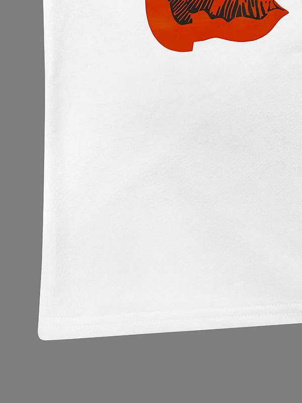 Flared Sleeves Long Sleeves Flower Print Round-neck T-Shirts Tops Product Image