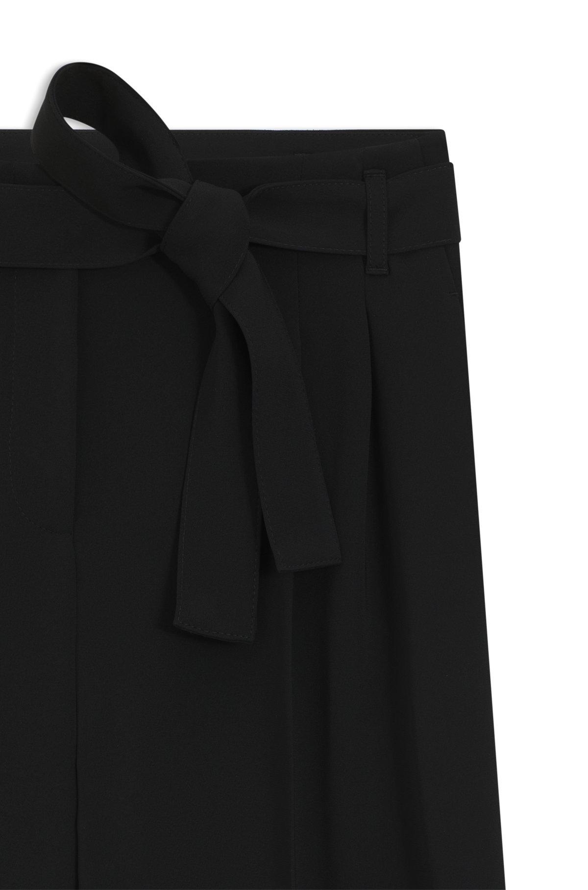 Relaxed-fit trousers in crease-resistant crepe Product Image