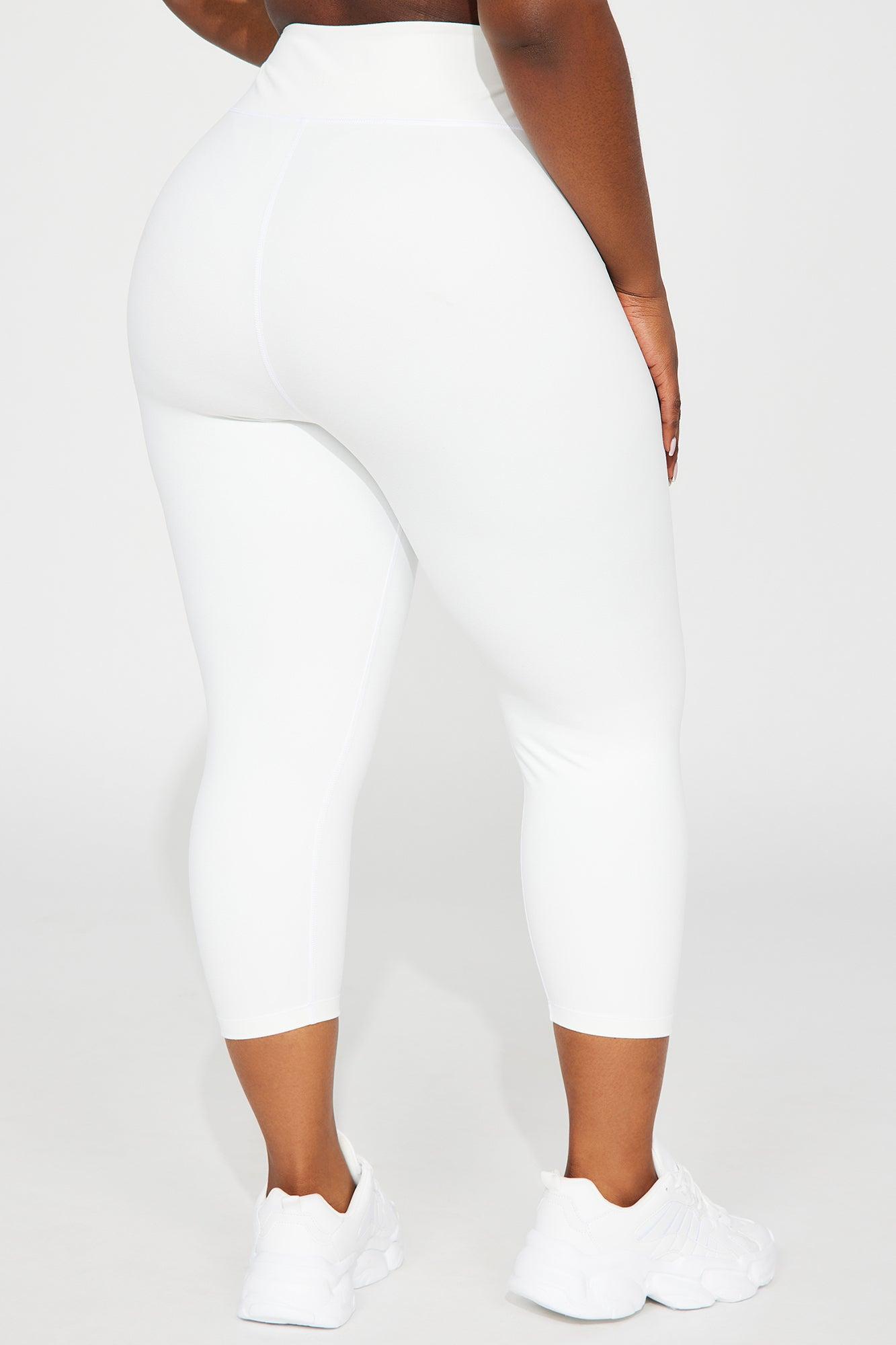 Flexibility Super Soft Capri Active Legging - White Product Image