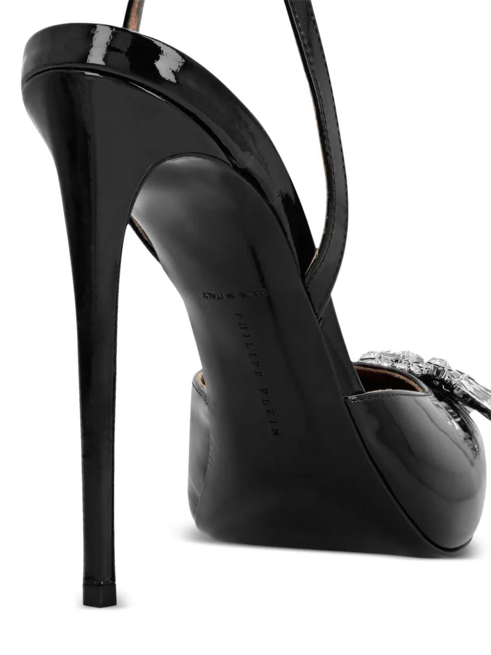 Mirror 100mm crystal-embellished pumps  Product Image