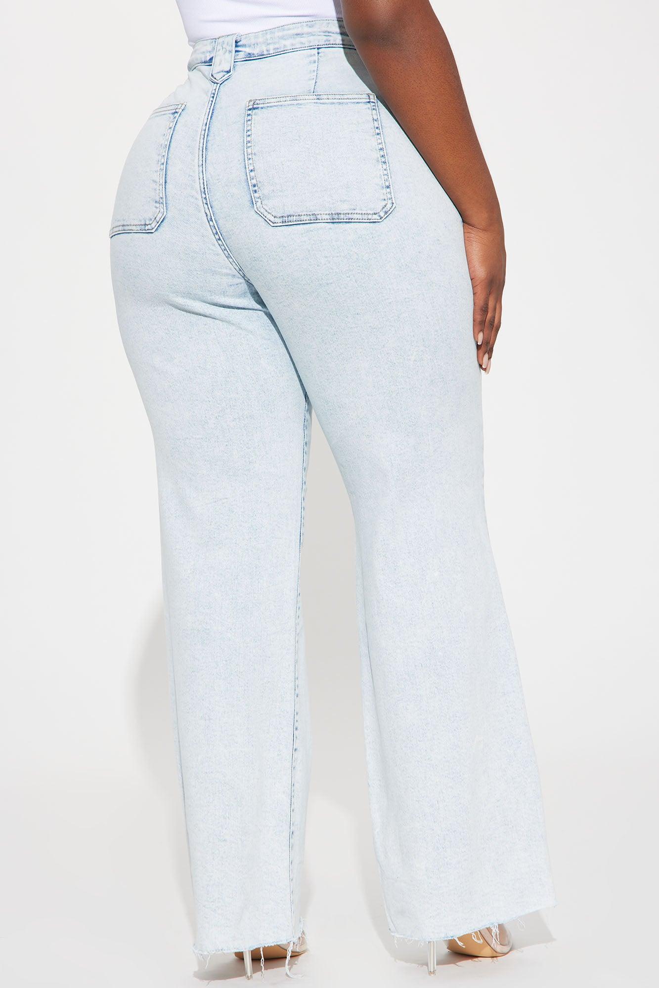 Doubling Down Ripped Flare Jeans - Light Wash Product Image