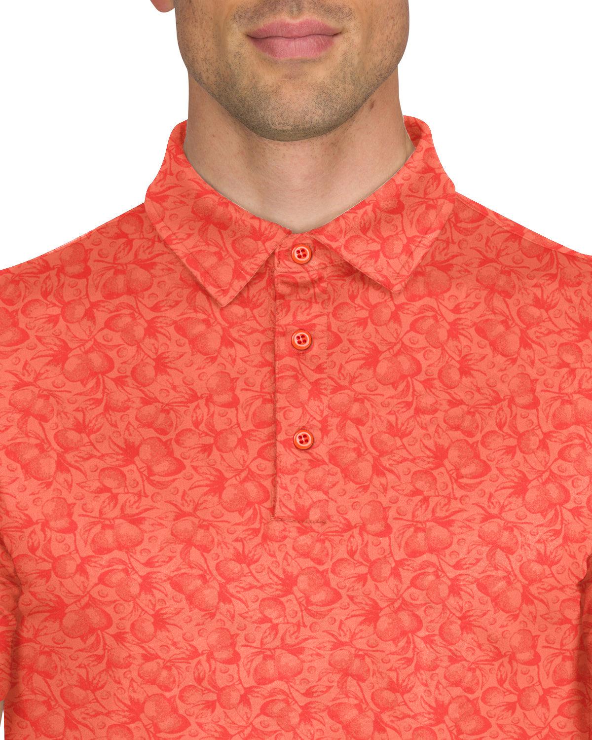 Three Sixty Six Men’s Print Golf Polos Male Product Image