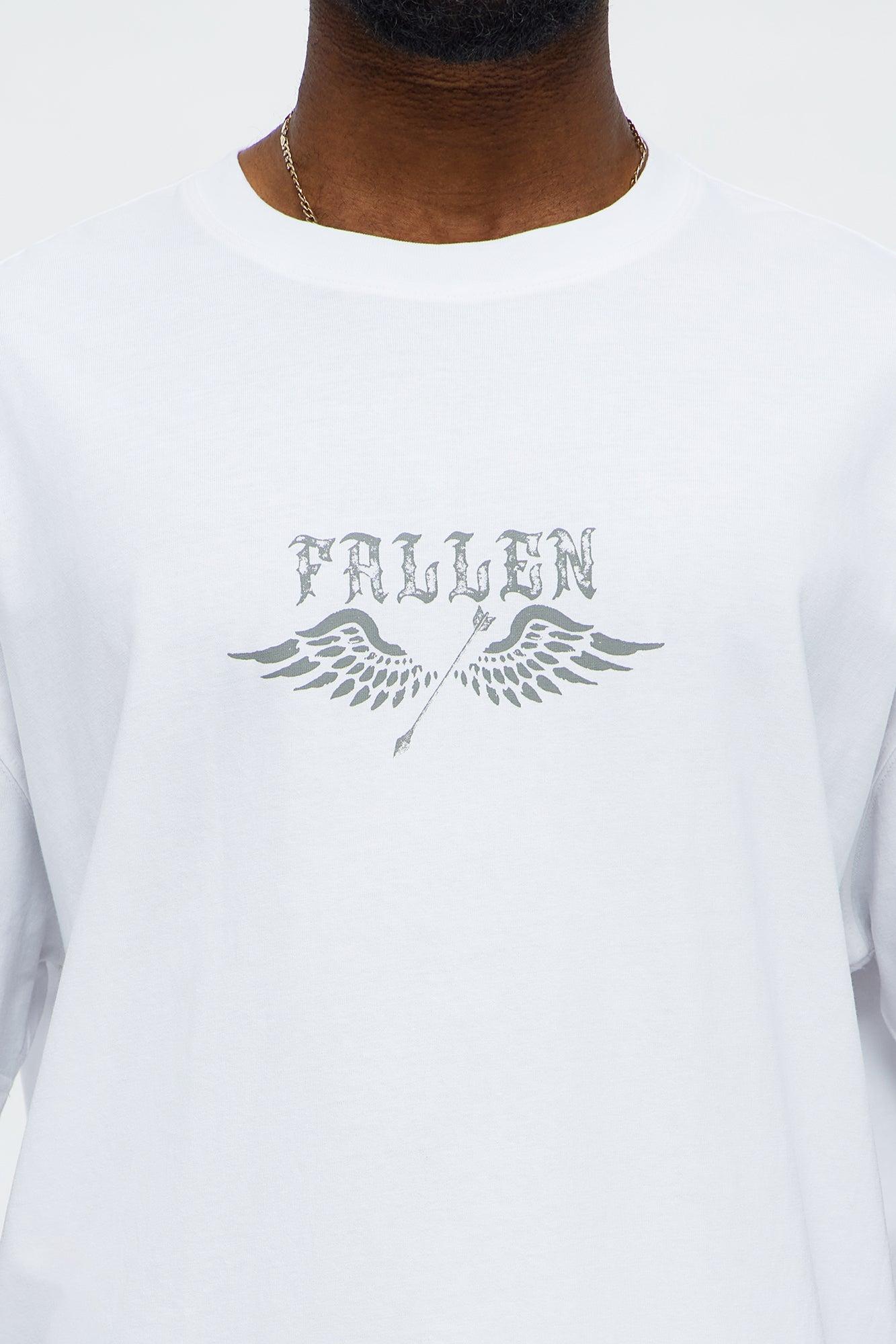 Fallen Angel Oversized Short Sleeve Tee - White Male Product Image