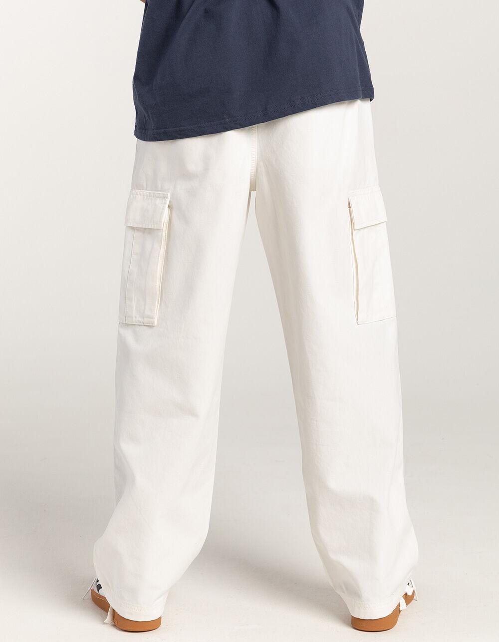 RSQ Mens Loose Cargo Pants - OFF WHITE Product Image