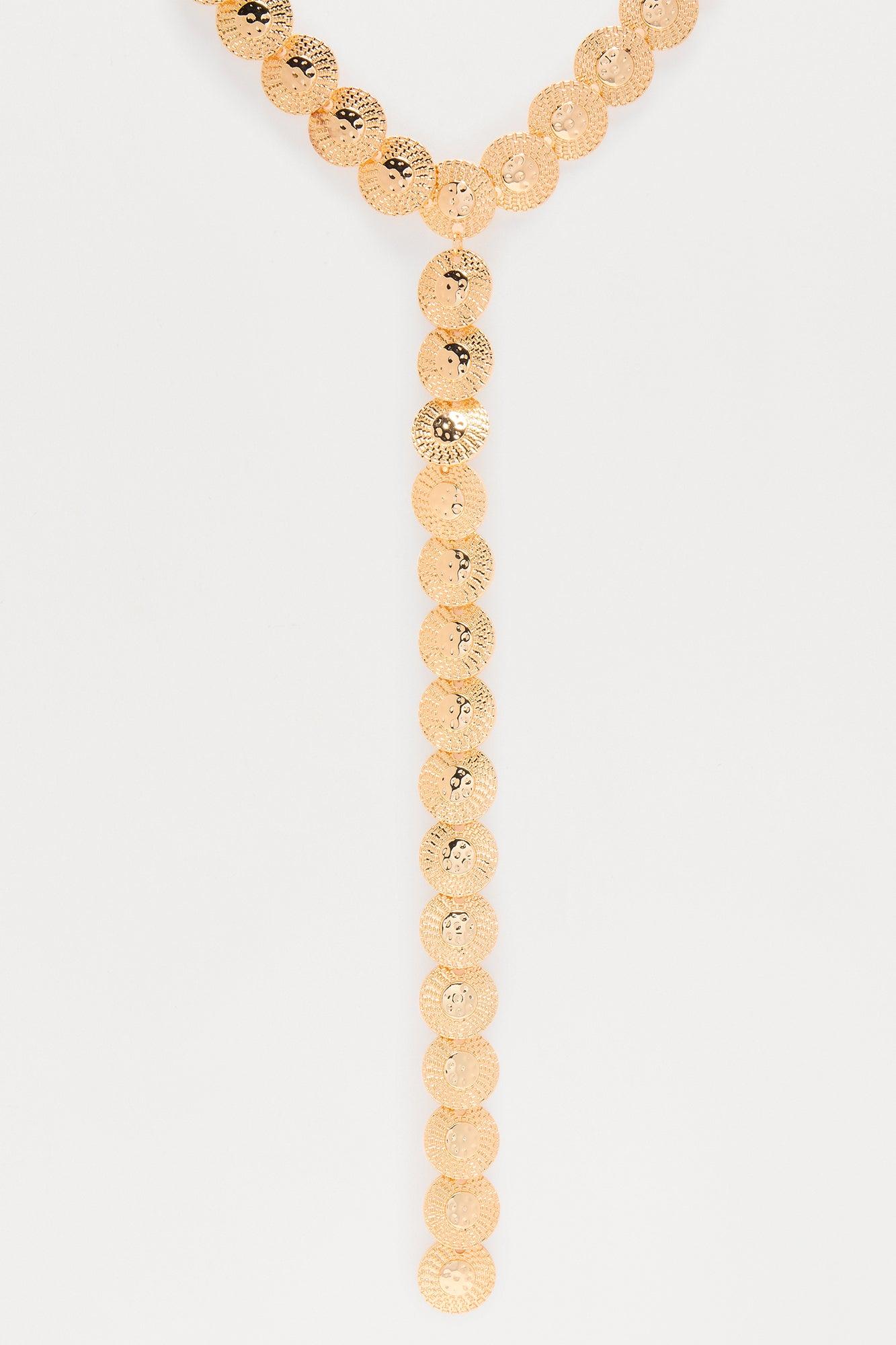 Warrior Queen Lariat Necklace - Gold Product Image