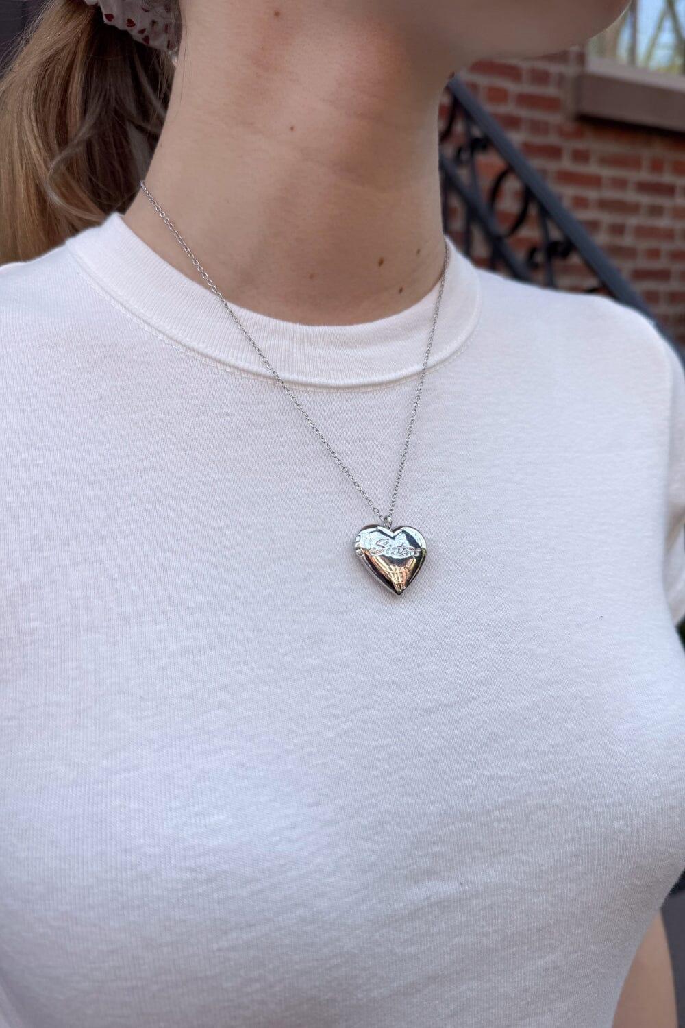 Sisters Heart Locket Necklace Product Image