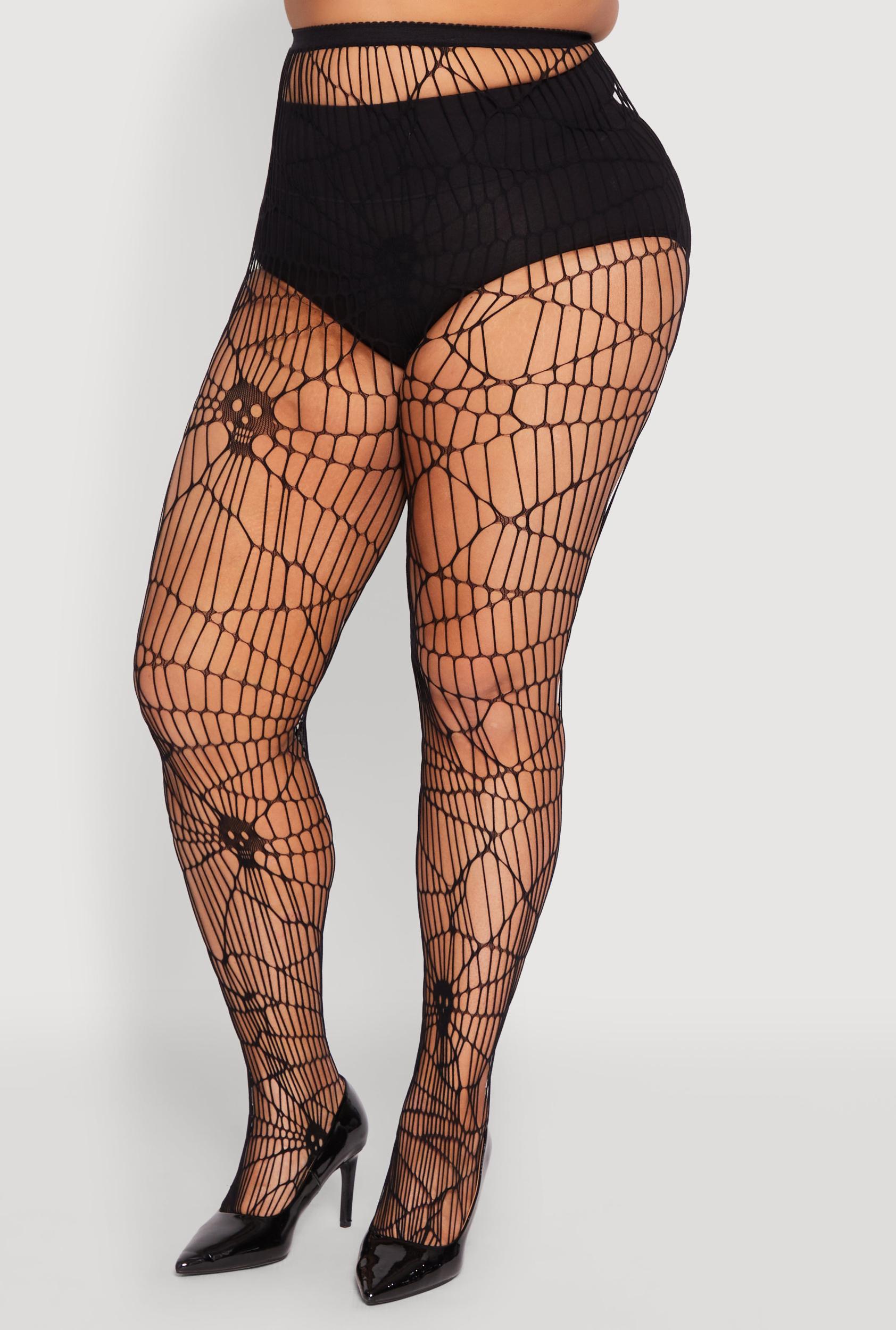 Plus Size Assorted Pattern Fishnet Tights Female Product Image