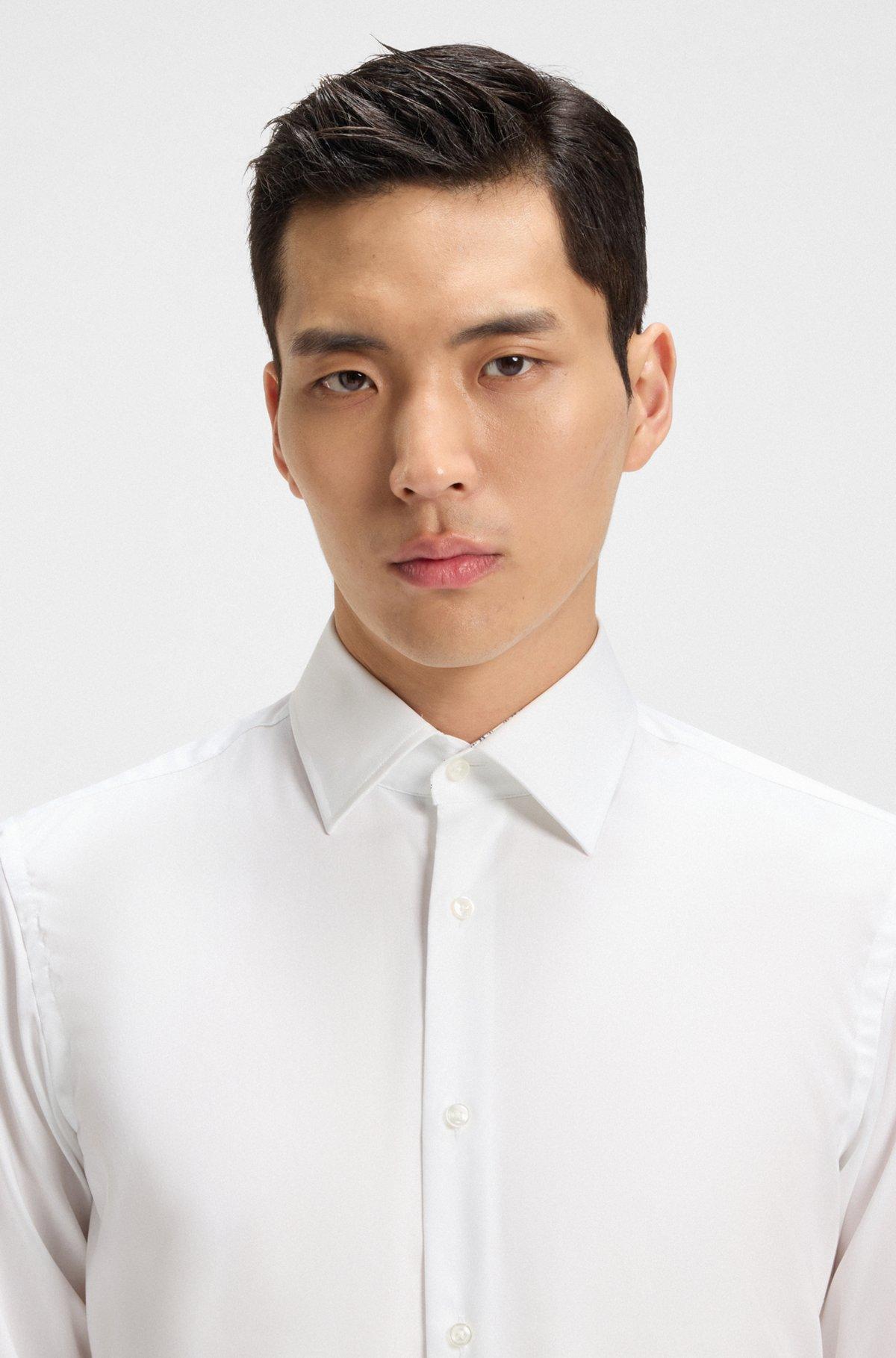 Regular-fit shirt in easy-iron cotton poplin Product Image