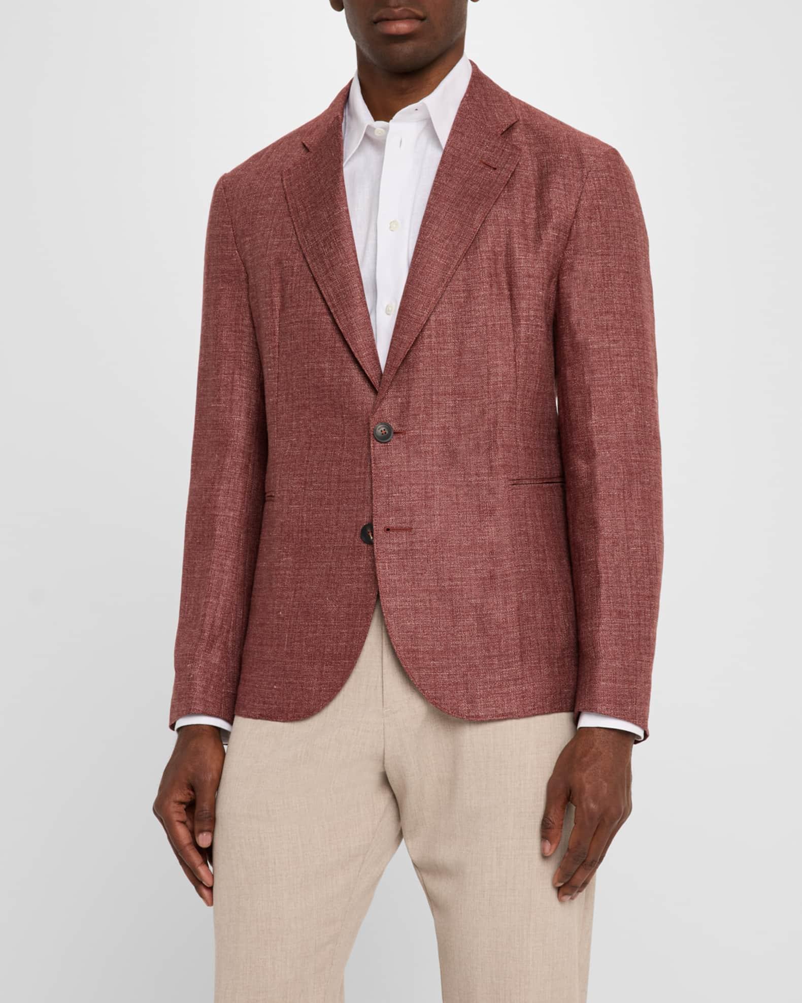 Men's Linen and Wool Soft Single-Breasted Sport Coat Product Image