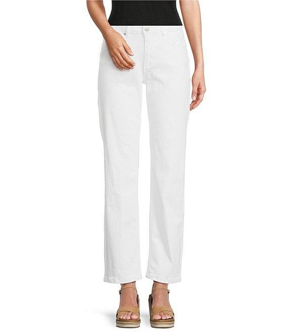 Reba Relaxed Straight Leg Distressed Denim Jeans Product Image