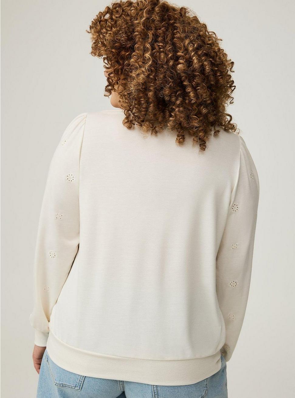 Eyelet Sleeve Top Product Image