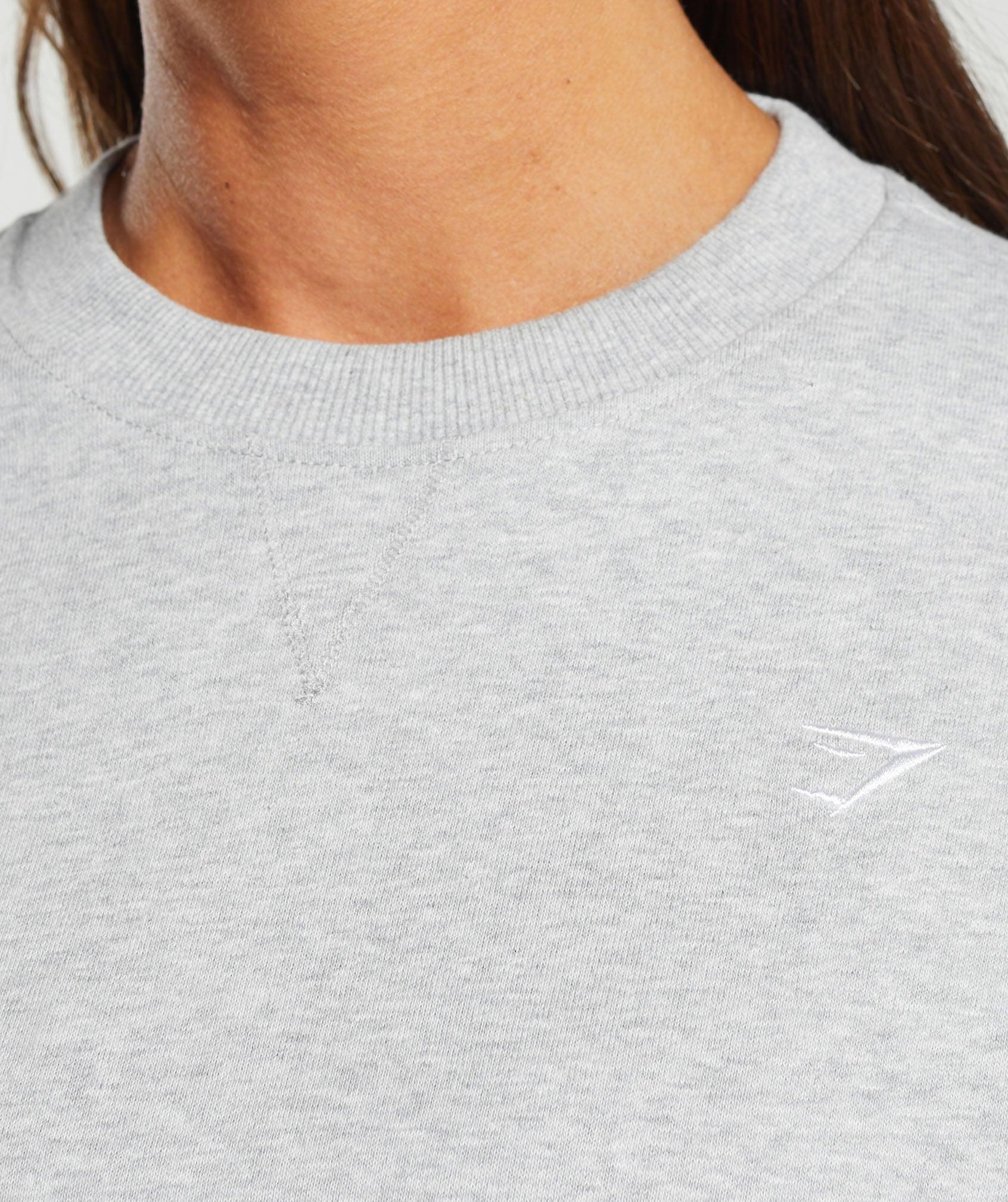 Gymshark Heavyweight Cotton Long Sleeve Top - Light Grey Marl Female Product Image