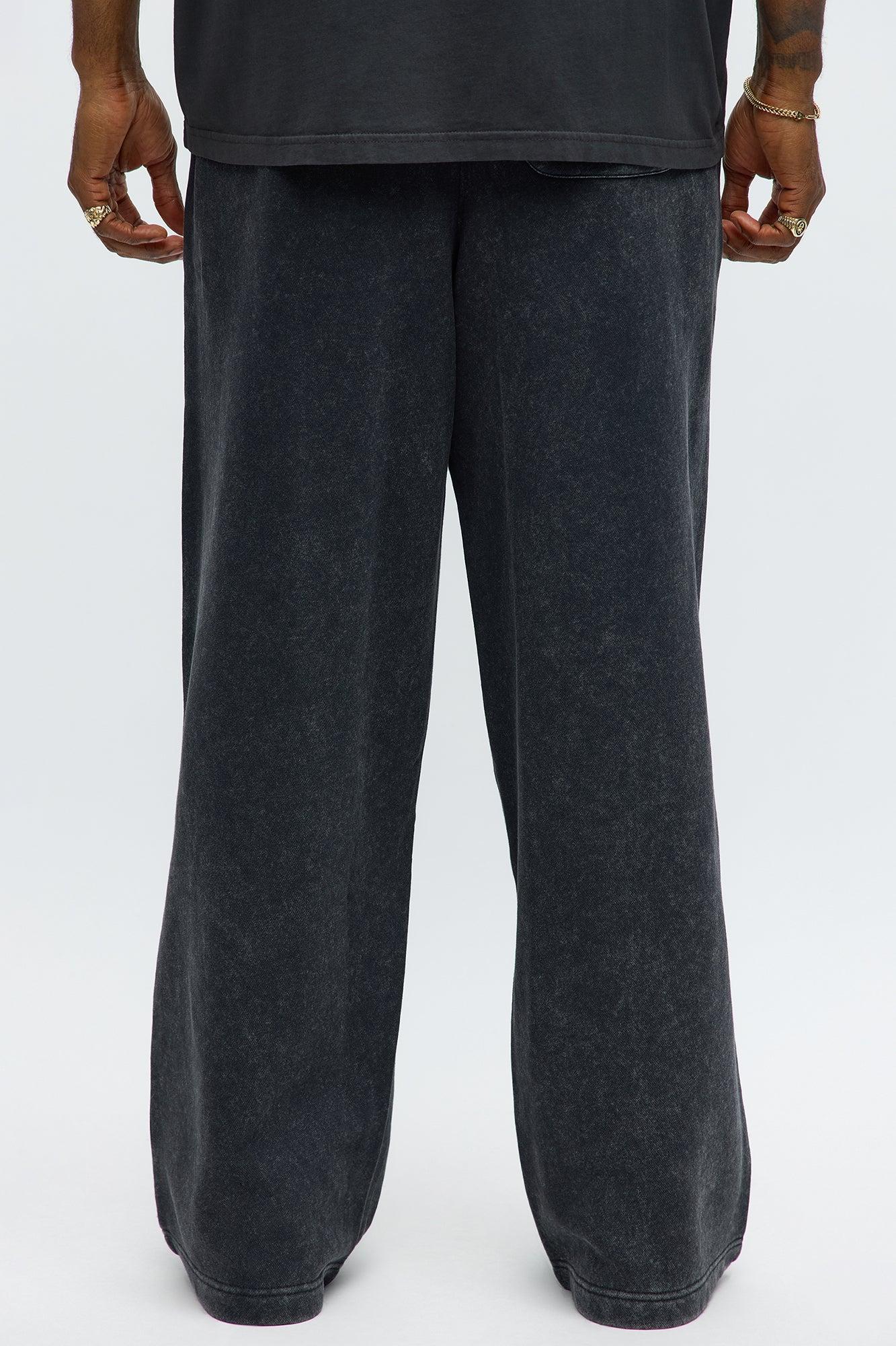 Tyson Baggy Washed Pants - Black Wash Male Product Image