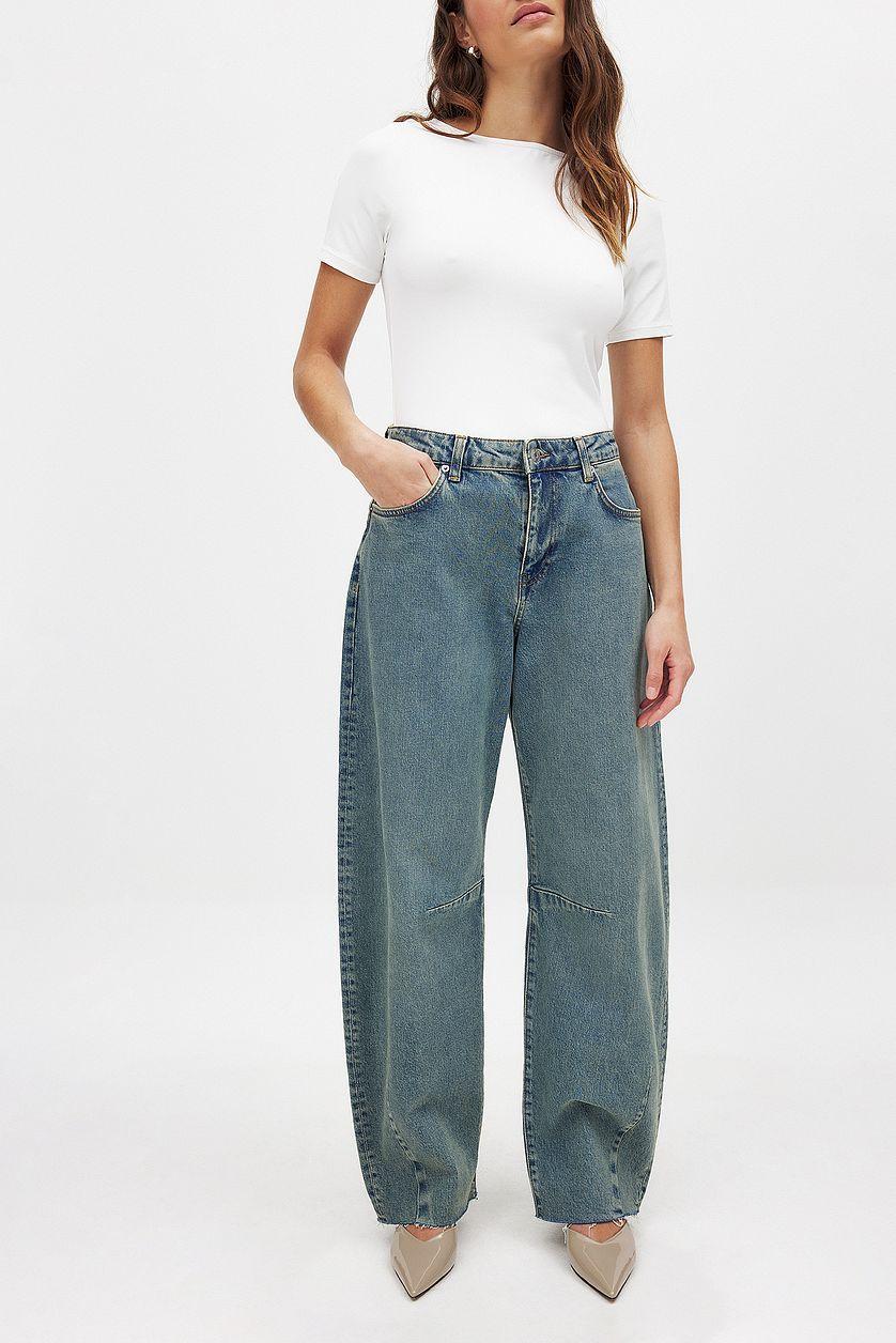 Barrel Leg Denim Blue Product Image