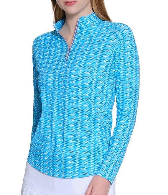 Sport Haley Print Tempo Quarter Zip Mock Neck Long Sleeve Pullover Product Image