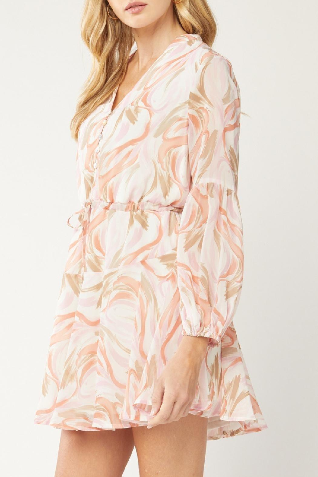 Printed Waist Tie Dress Product Image