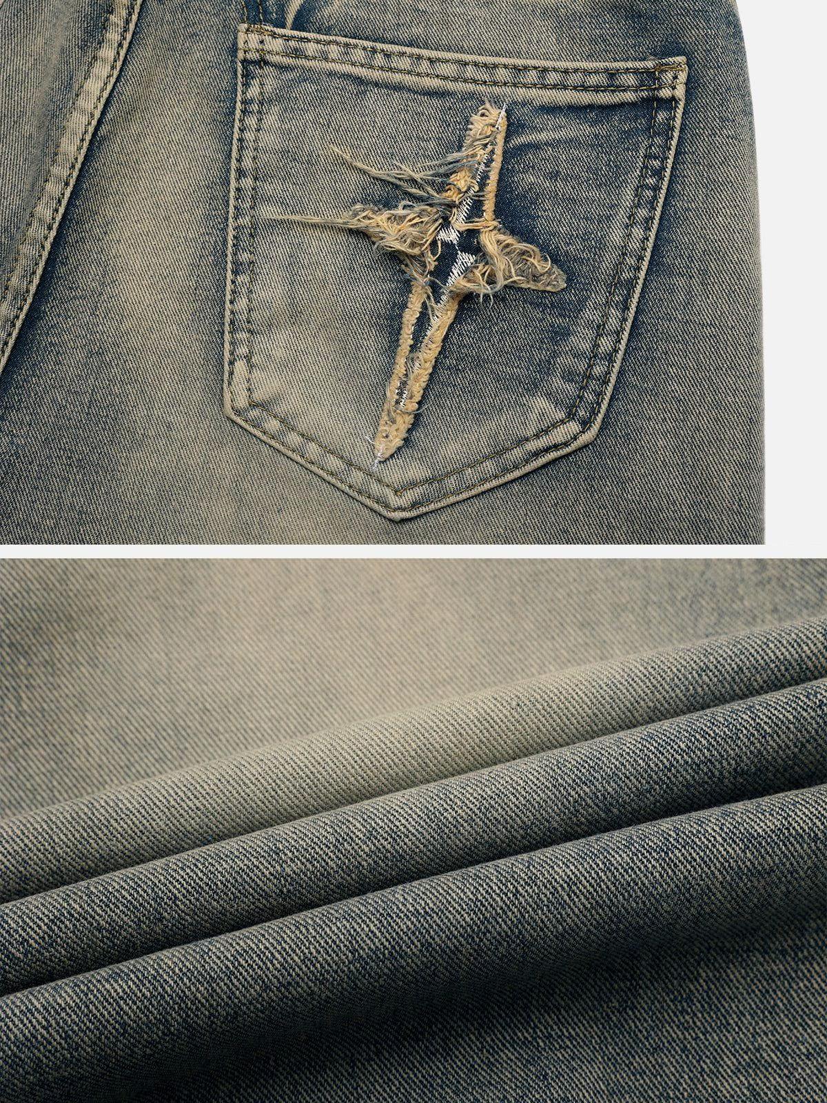 Aelfric Eden Star Washed Straight Jeans Product Image