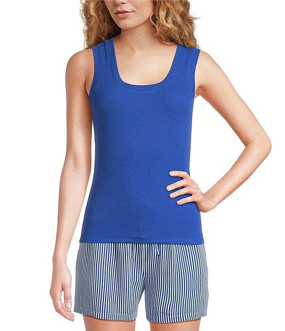 A Loves A Ribbed Knit Scoop Neck Sleeveless Tank Product Image