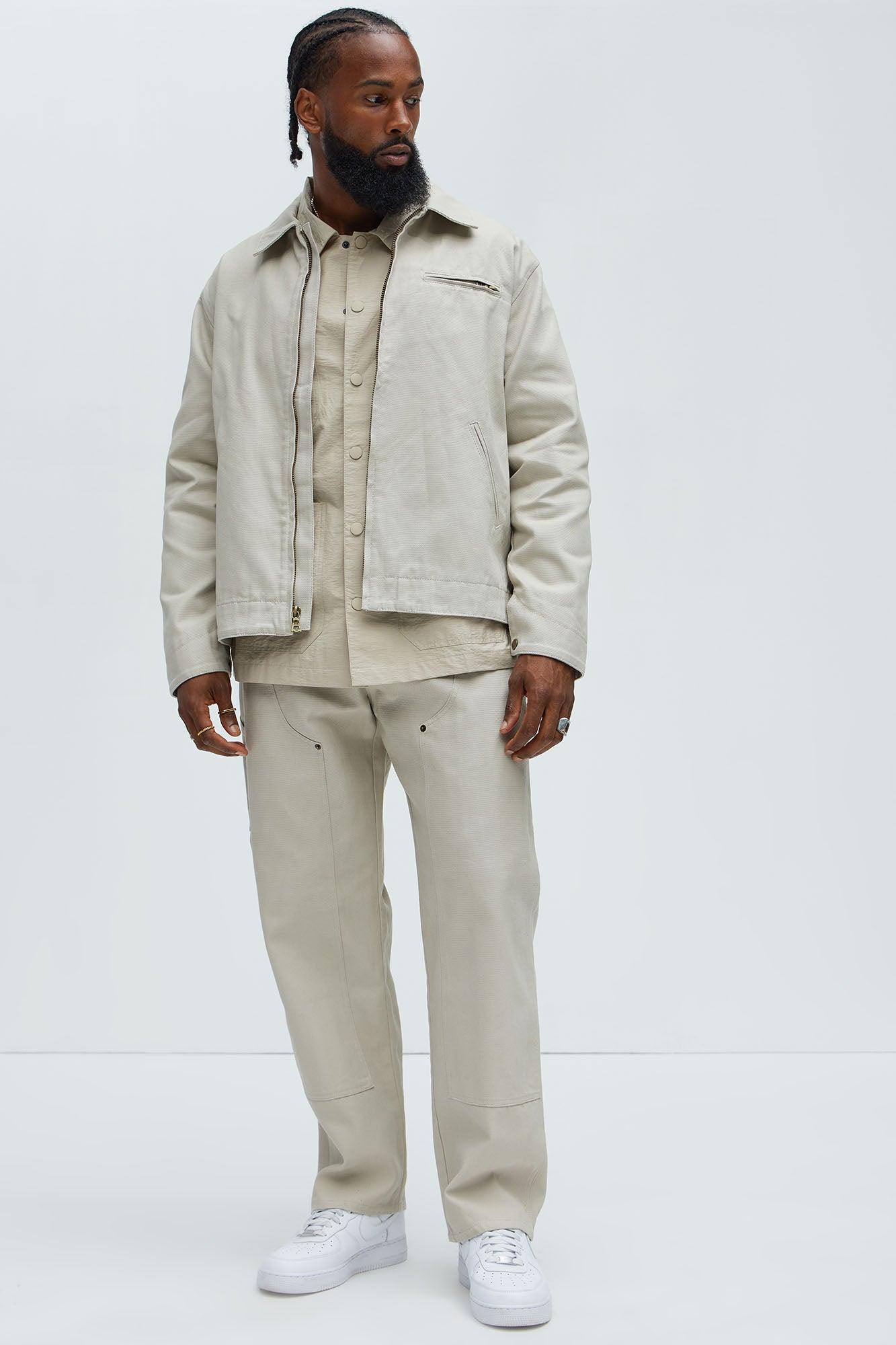 Alexander Utility Canvas Zip Work Jacket - Off White Product Image