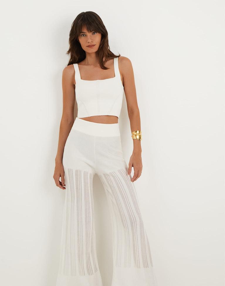 Knit Malene Pants - Off White Product Image