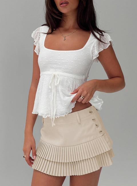 Auroraah Frill Top White Product Image