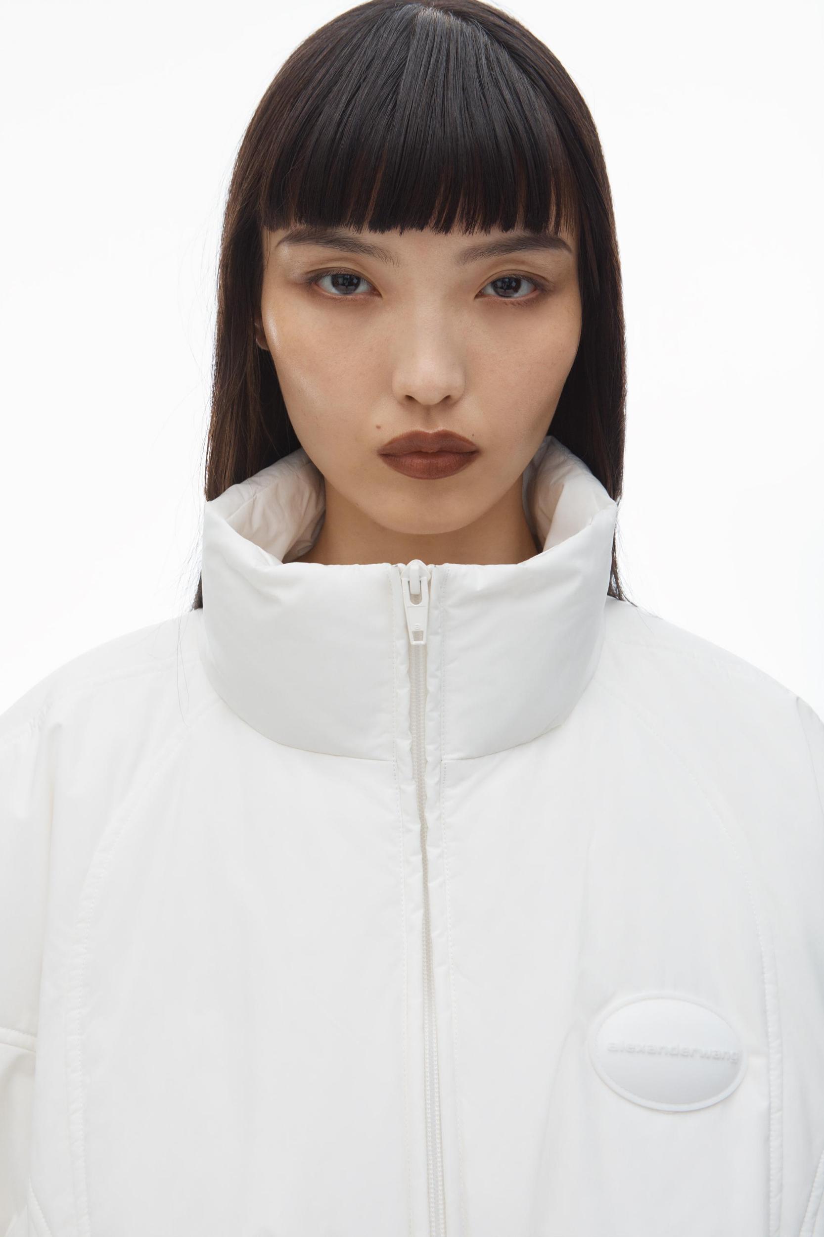 Puffer Coat With Dome Logo Patch Product Image