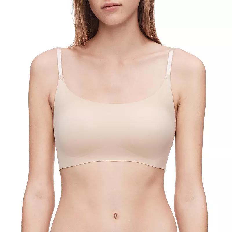 Calvin Klein Womens Invisibles Wirefree Lightly Lined Bralette - Brown Product Image